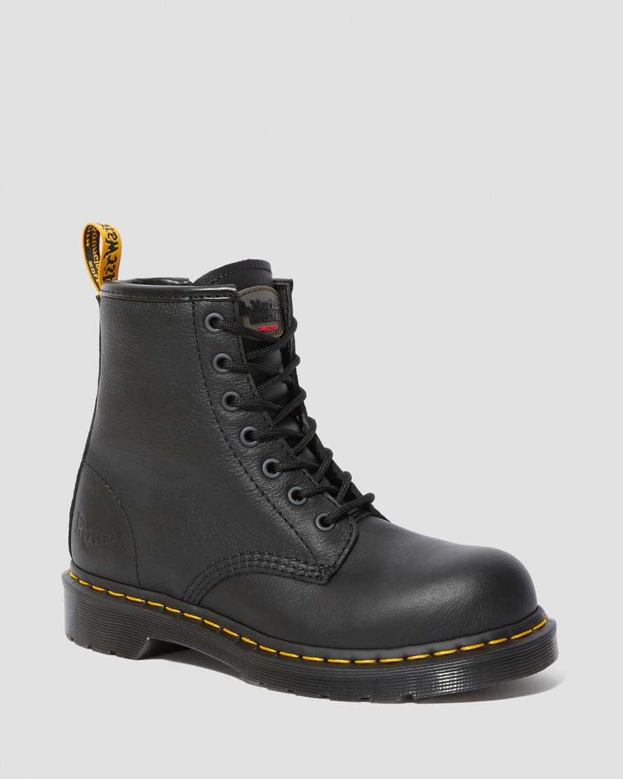 Dr. Martens Maple Zip Newark Steel Toe Kadın Iş Botu - Bot Siyah |HWQSG6834|